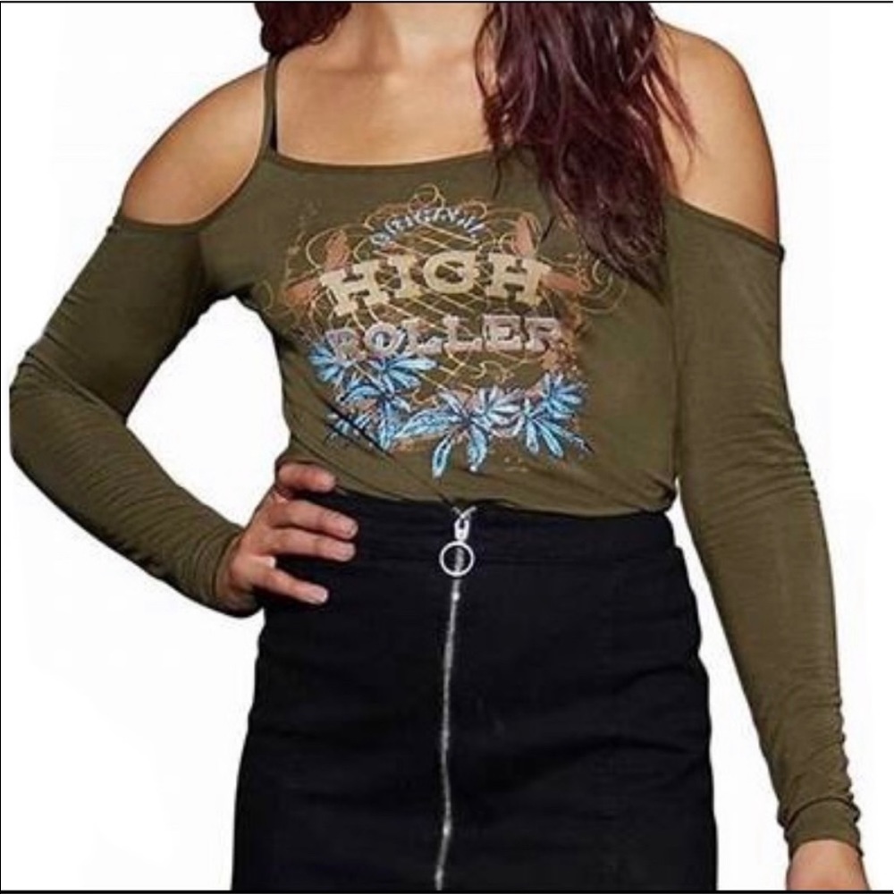 High Demand Cold Shoulder Jersey Tee